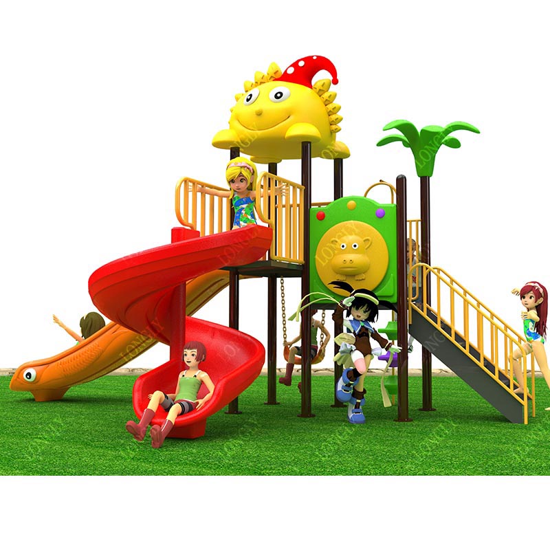 Kids Outdoor Education - 상업용 플라스틱 슬라이드 450x270x280cm 어린이 야외