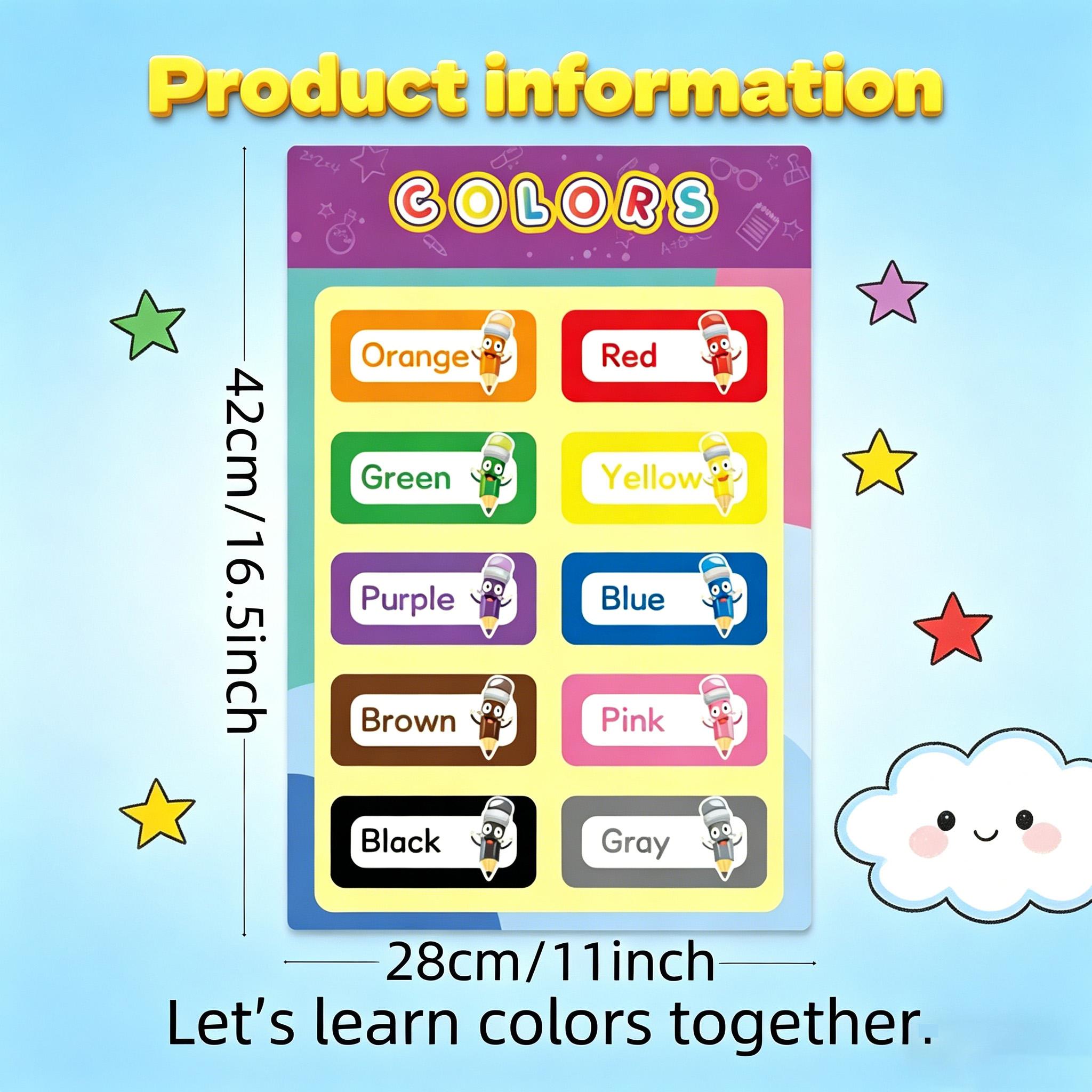 1-3세 유아를 위한 16개 교육용 포스터, 3-5세  - Kids Educational - Alphabet Numbers & More 리뷰 및 가격