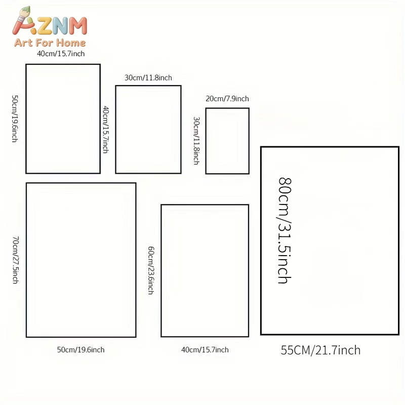 AZNM 교육용 알파벳 숫자 프레임리스 캔버스 벽 예술 - Kids Educational - Alphabet Numbers & More 리뷰 및 가격