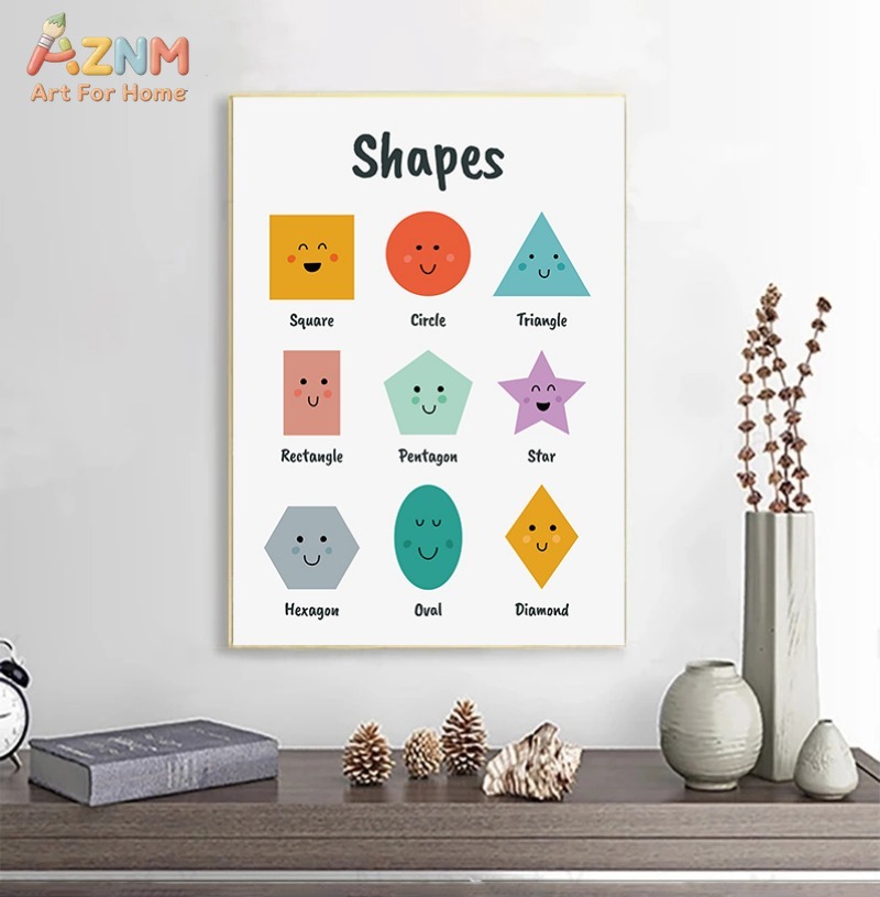 AZNM 히브리어 교육용 어린이 캔버스 벽 예술 알파벳 - Kids Educational - Alphabet Numbers & More 리뷰 및 가격