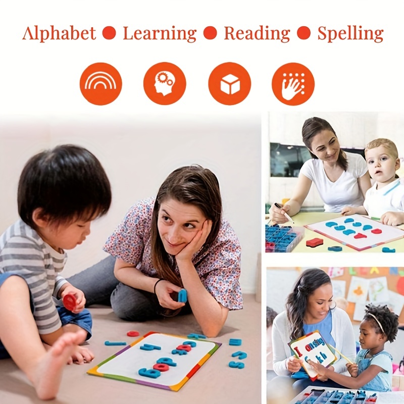 빨간색 & 파란색 영어 편지 자석 스티커 번호 냉장고  - Kids Educational - Alphabet Numbers & More 리뷰 및 가격
