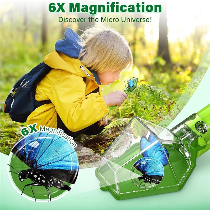 어린이를 위한 벌레 잡이 - 6배 확대경이 포함된 곤충 - Kids Outdoor Education 리뷰 및 가격